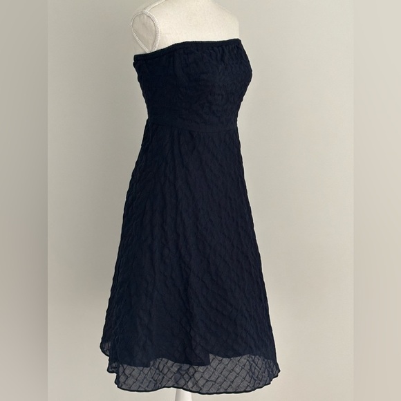 J. Crew Navy Strapless Dress Petite 6 - Picture 4 of 8